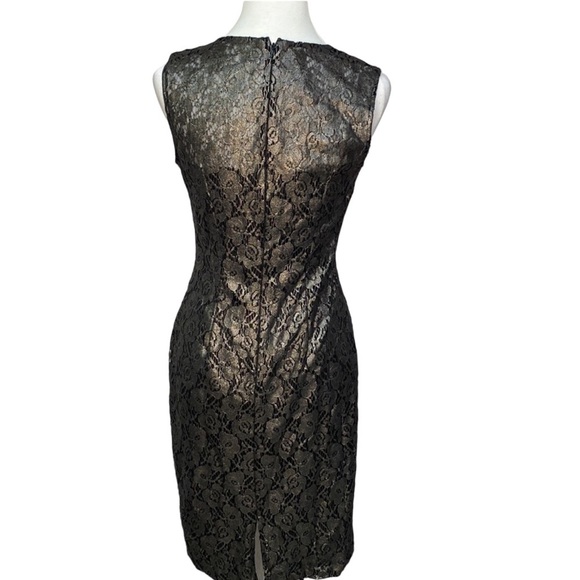 WHBM Floral Lace Pewter Sheath Dress - Picture 5 of 7
